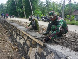 Satgas TMMD Reguler dan masyarakat tuntaskan pembangunan talud