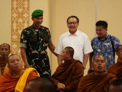 Danrem 072/Pamungkas Hadiri Seremonial Penerimaan Rombongan Bhikkhu Indonesia Walk For Peace 2026