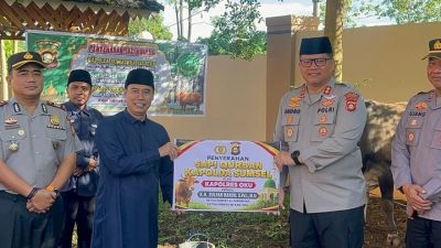 Wujud Kepedulian Sosial, Polda Sumsel Salurkan Bantuan Hewan Kurban ke Berbagai Daerah