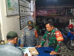 Piket Koramil 03/Serengan Bersama Linmas Laksanakan Patroli Malam & Pemantauan Wilayah