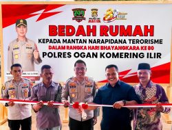 Polri Perkuat Reintegrasi Sosial, Eks Napiter di OKI Terima Bantuan Bedah Rumah