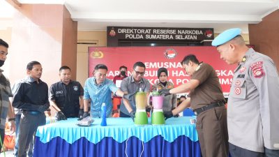 Polda Sumsel Musnahkan Narkoba Senilai Rp2,2 Miliar, 34 Ribu Jiwa Berhasil Diselamatkan