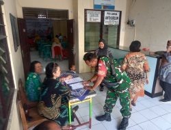 Cegah Stunting Sejak Dini, Babinsa Tegalharjo Turun Langsung Dampingi Posyandu Ibu & Anak