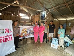 Sambut Hari Bhayangkara ke-80, Polres Muba Ringankan Beban Keluarga Anak Penderita Hidrosefalus