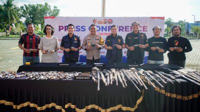 77 Senjata Api Rakitan Diserahkan Warga, Polres OKI Amankan 3 Pelaku di Pekan Pertama Ops Senpi Musi 2026