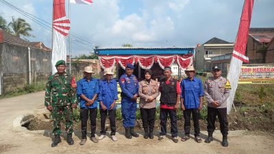 Dalam Rangka HUT Bhayangkara Ke – 80 Binmas Polda Sumsel Peninjauan ke Pos satkamling RT O3 RW O6 Srigading Tanah Mas