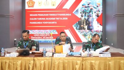 Danrem 072/Pamungkas Hadiri Sidang Pantukhirda Seleksi Calon Taruna Akademi TNI Tingkat Panselinda Yogyakarta