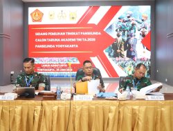 Danrem 072/Pamungkas Hadiri Sidang Pantukhirda Seleksi Calon Taruna Akademi TNI Tingkat Panselinda Yogyakarta
