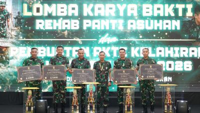 Korem 072/Pamungkas Raih Prestasi Nasional, Juara Harapan I Lomba Karya Bakti TNI AD