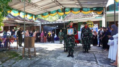 Kodim 0731/Kulon Progo Laksanakan Pemakaman Secara Militer Almarhum Mayor (Purn) Suyatman