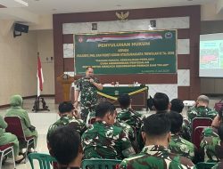 Gugah Kesadaran Hukum Dan Tingkatkan Kedisiplinan, Anggota Kodim 0735/Surakarta Terima Penyuluhan Hukum Dari Kumdam IV/Diponegoro