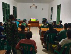 Perkuat Kemanunggalan TNI dan Rakyat Koramil Jajaran Kodim 0731/Kulon Progo Nonton Bareng Piala Dunia 2026