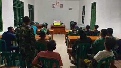 Perkuat Kemanunggalan TNI dan Rakyat Koramil Jajaran Kodim 0731/Kulon Progo Nonton Bareng Piala Dunia 2026