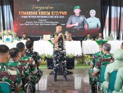 Kunjungi Kodim 0709/Kebumen, Danrem 072/Pamungkas Tekankan Profesionalisme dan Rasa Syukur kepada Prajurit