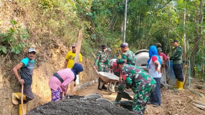 Pengerjaan Rabat Beton Jalan Terus Dikebut TMMD Sengkuyung Kodim 0731/Kulon Progo
