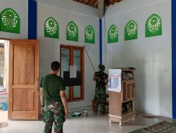 Pengerjaan Perbaikan Masjid Al Huda TMMD Sengkuyung Kodim 0731/Kulon Progo