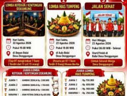 HUT REPUBLIK INDONESIA KE – 81 Pemerintah Desa Denggungan Adakan Lomba Kotekan Kentongan, Hias Nasi Tumpeng Dan Jalan Sehat