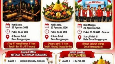 HUT REPUBLIK INDONESIA KE – 81 Pemerintah Desa Denggungan Adakan Lomba Kotekan Kentongan, Hias Nasi Tumpeng Dan Jalan Sehat