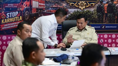 Presiden RI Pimpin Ratas Karhutla di Palembang, Kapolda Sumsel Hadir Bersama Forkopimda