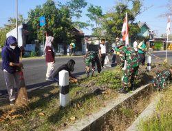 Kodim 0731/Kulon Progo Korve Pembersihan Sampah Sukseskan Gerakan Kulon Progo ASRI
