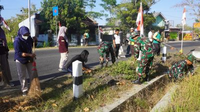 Kodim 0731/Kulon Progo Korve Pembersihan Sampah Sukseskan Gerakan Kulon Progo ASRI