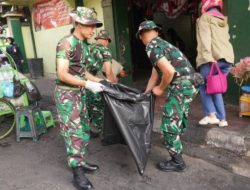 Karya Bakti Korem 072/Pamungkas, Wujud Kepedulian TNI Jaga Kebersihan Pasar Beringharjo