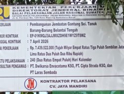 Di duga, Material Proyek Jembatan Gantung Sei Tanuk Asal-asalan , Kualitas Struktur diragukan”